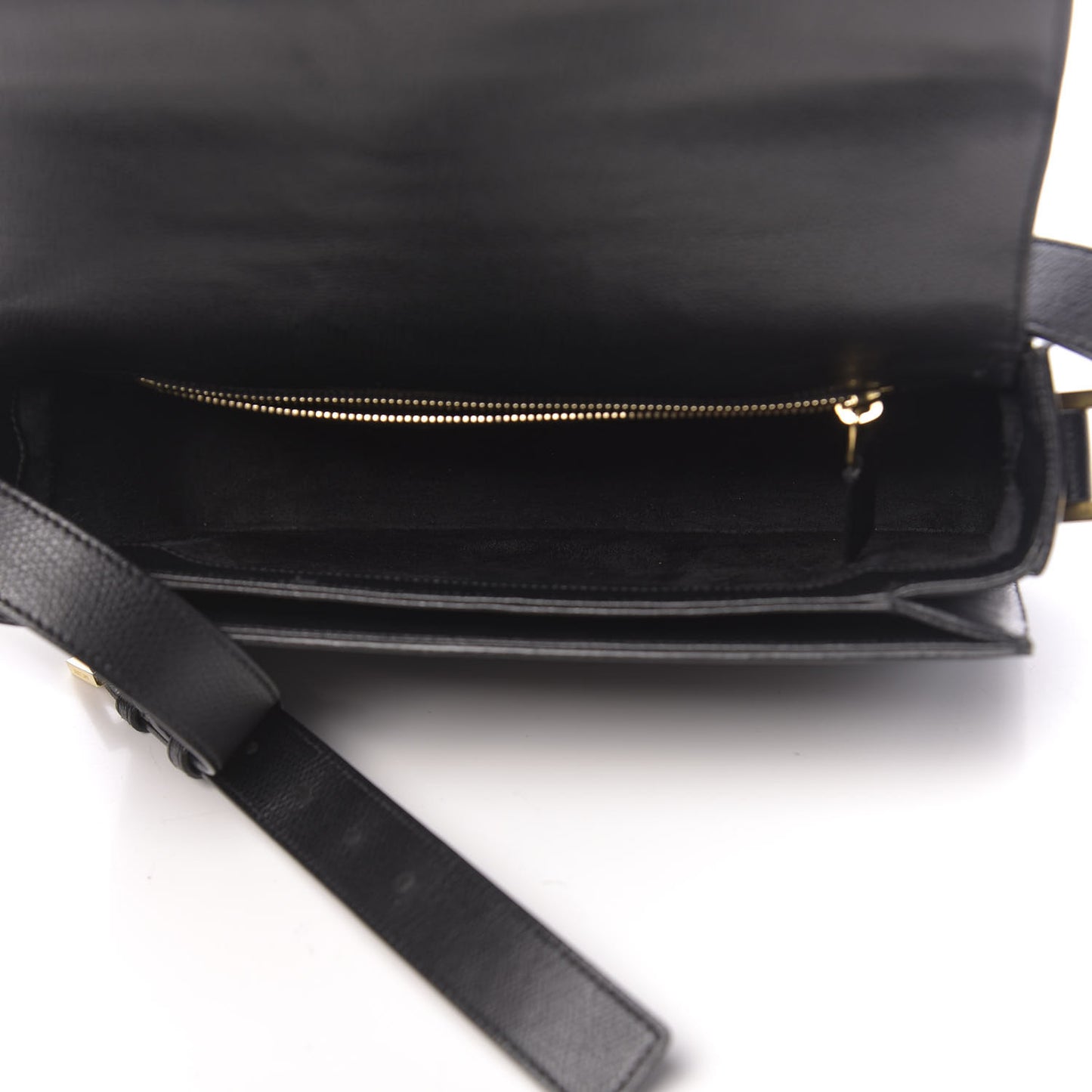 Textured Calfskin Medium Classic Monogram Universite Bag Black