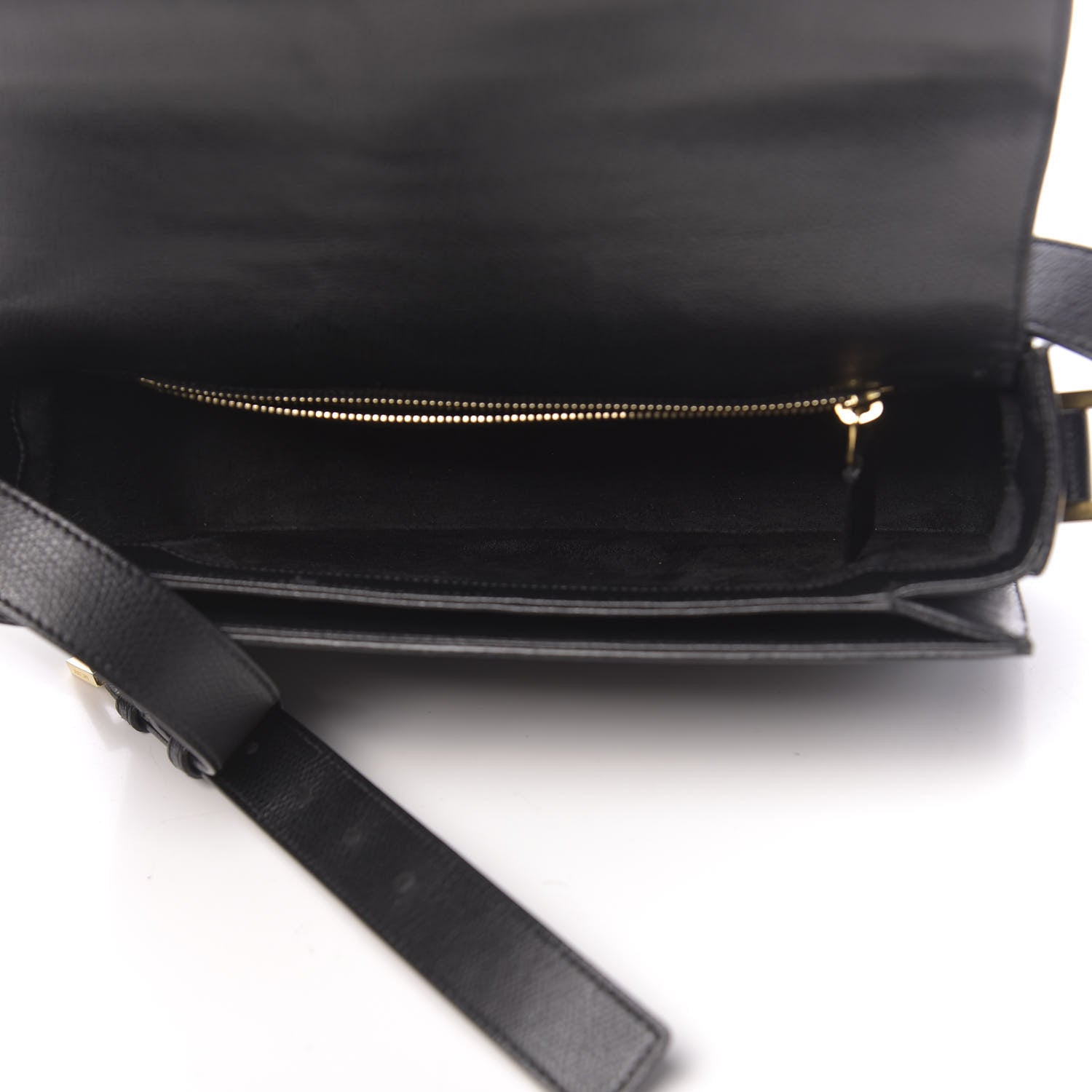 Saint Laurent Textured Calfskin Medium Classic Monogram Universite Bag Black 7 of 16