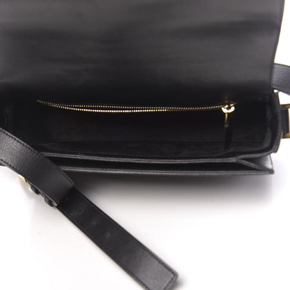 Saint Laurent Textured Calfskin Medium Classic Monogram Universite Bag Black 7 of 16