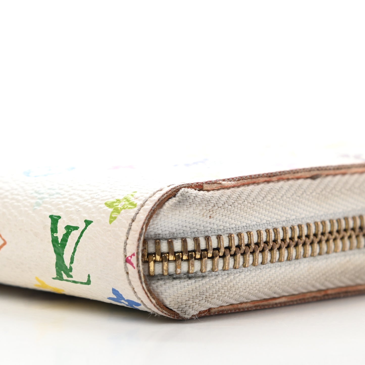 Monogram Multicolor Zippy Wallet White Litchi