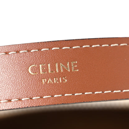 Celine Canvas Calfskin Ava Triomphe Shoulder Bag White 6 of 11