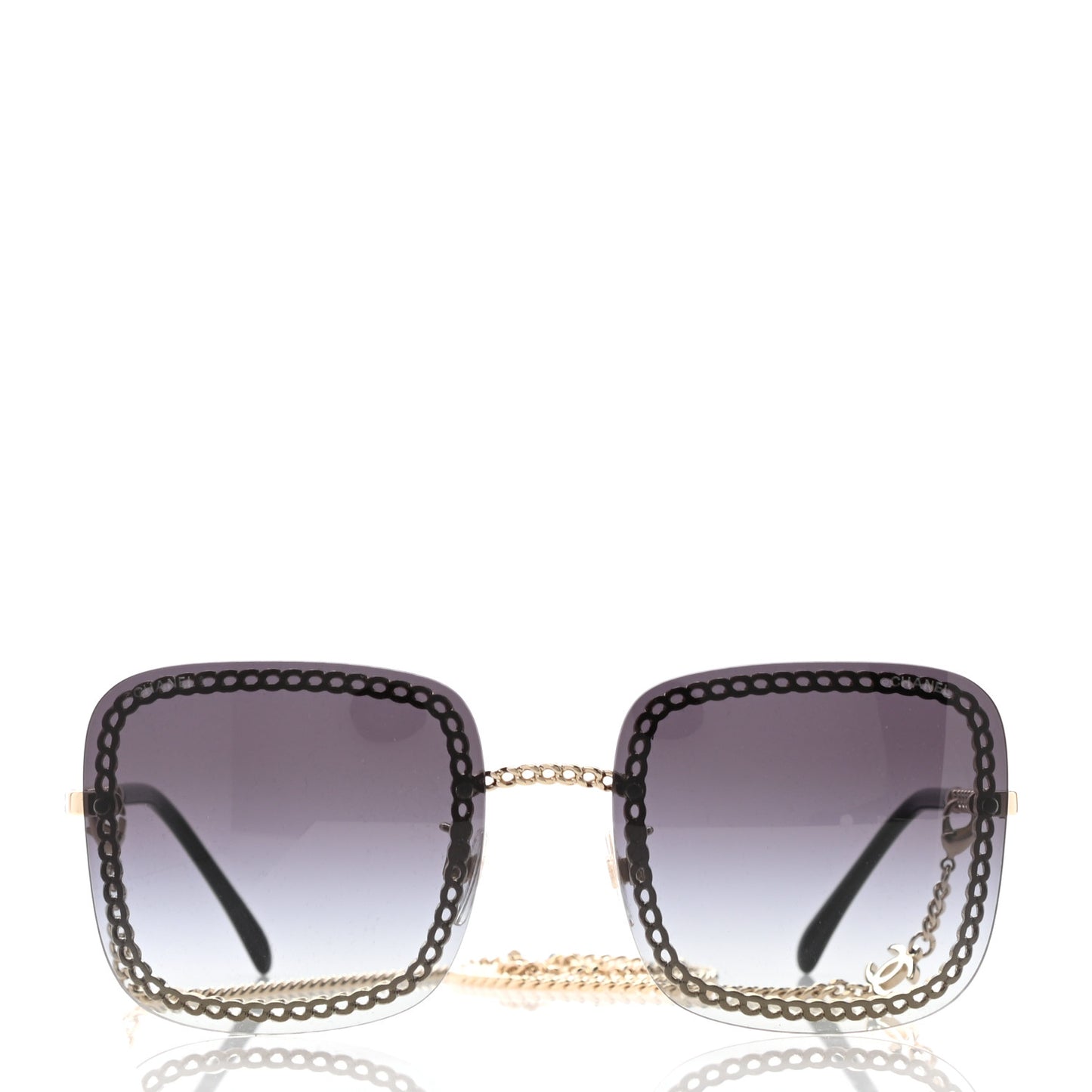 Chain Square Sunglasses 4244 Black
