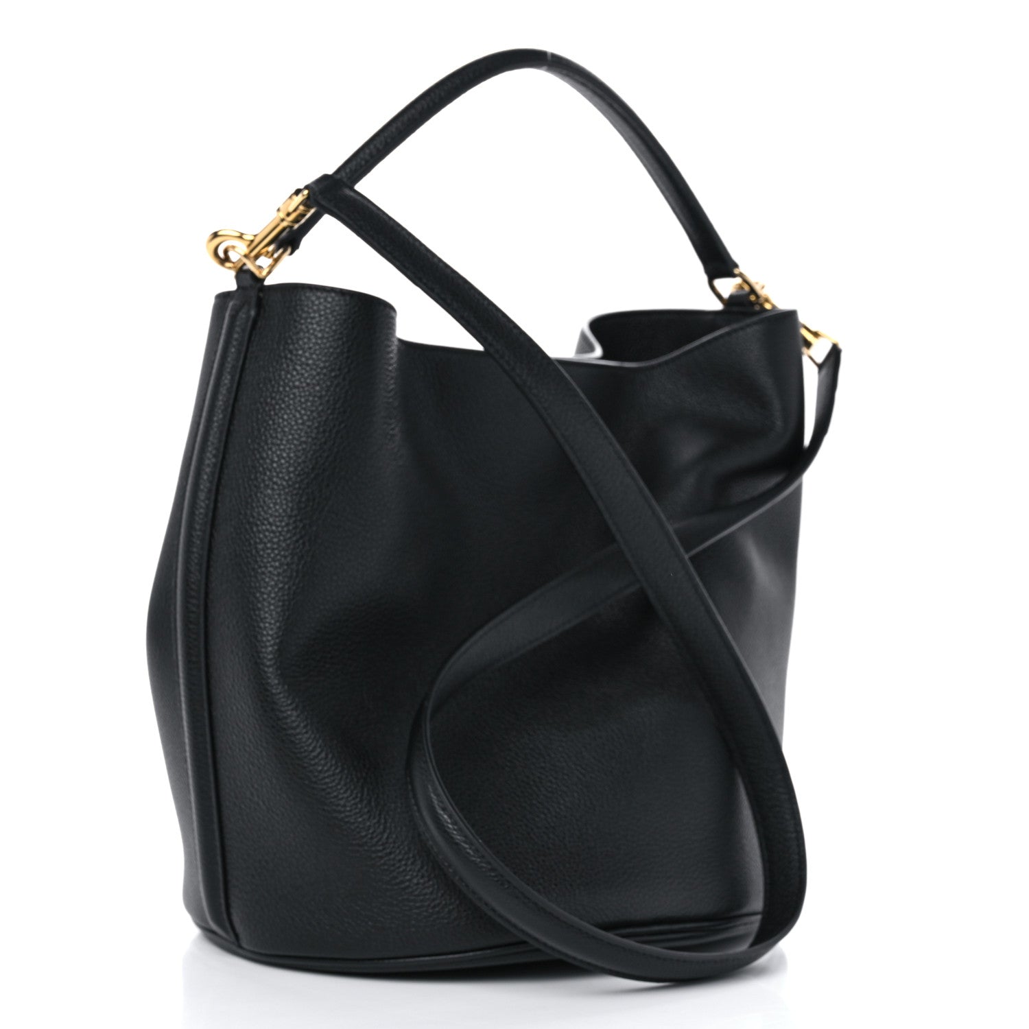 Celine Supple Grained Calfskin Bucket 16 Bag Black 4 of 12