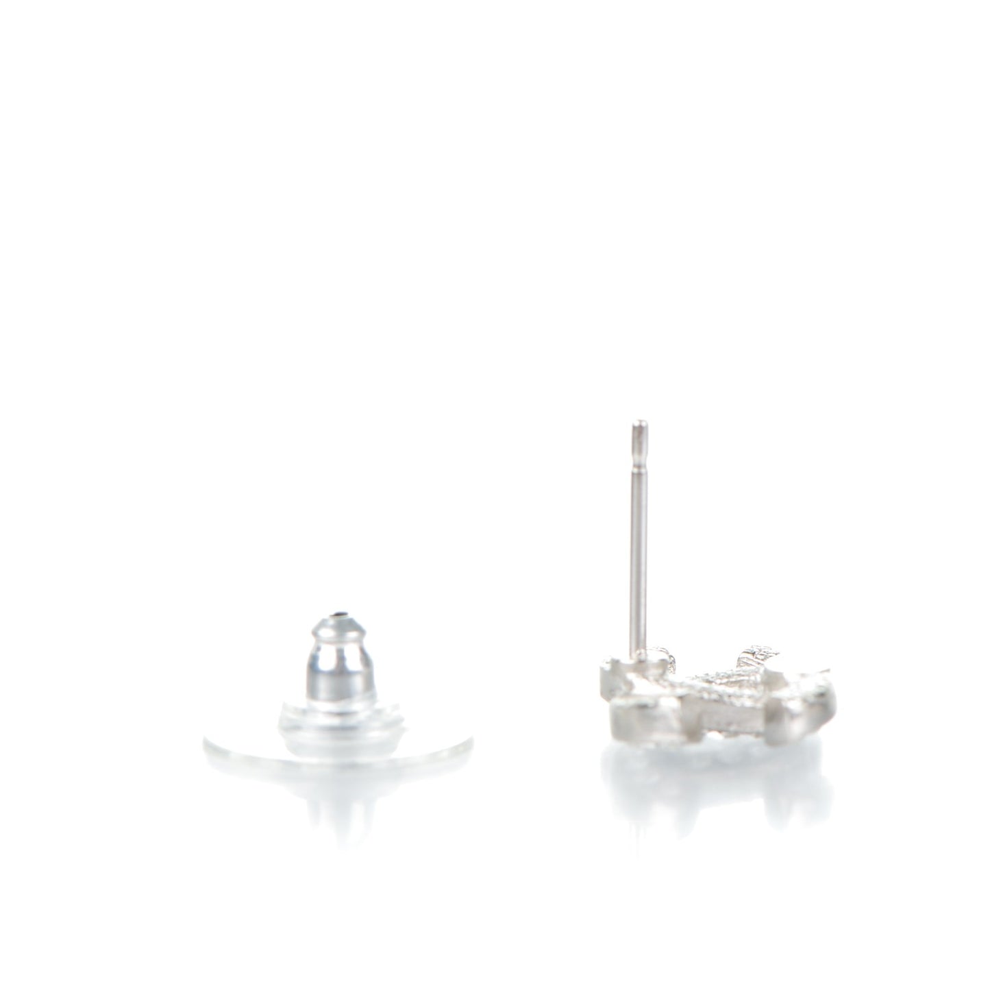 Crystal CC Earrings Silver