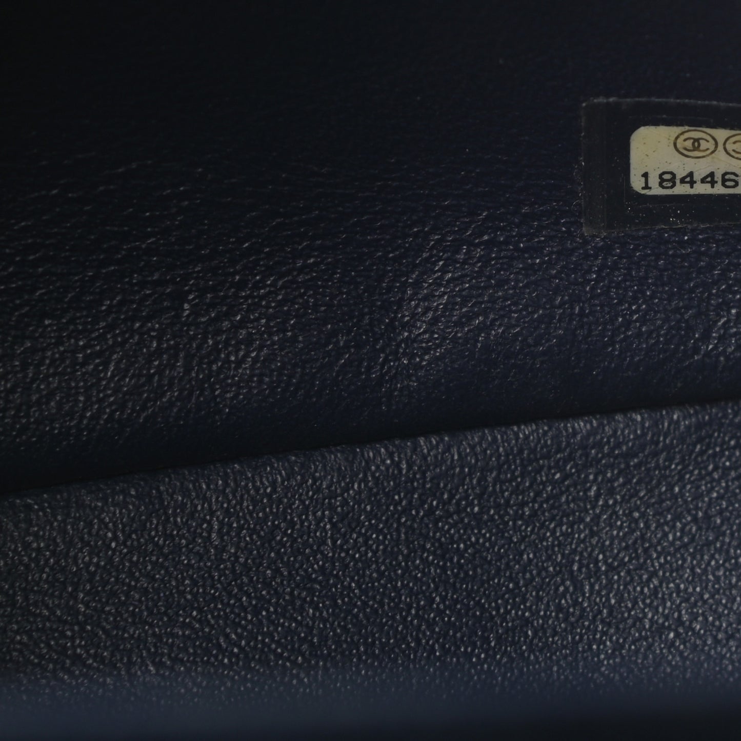 Caviar Quilted Jumbo Double Flap Navy Blue