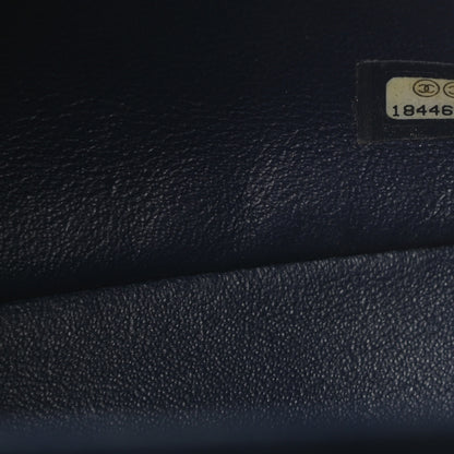 Chanel Caviar Quilted Jumbo Double Flap Navy Blue 7 of 12