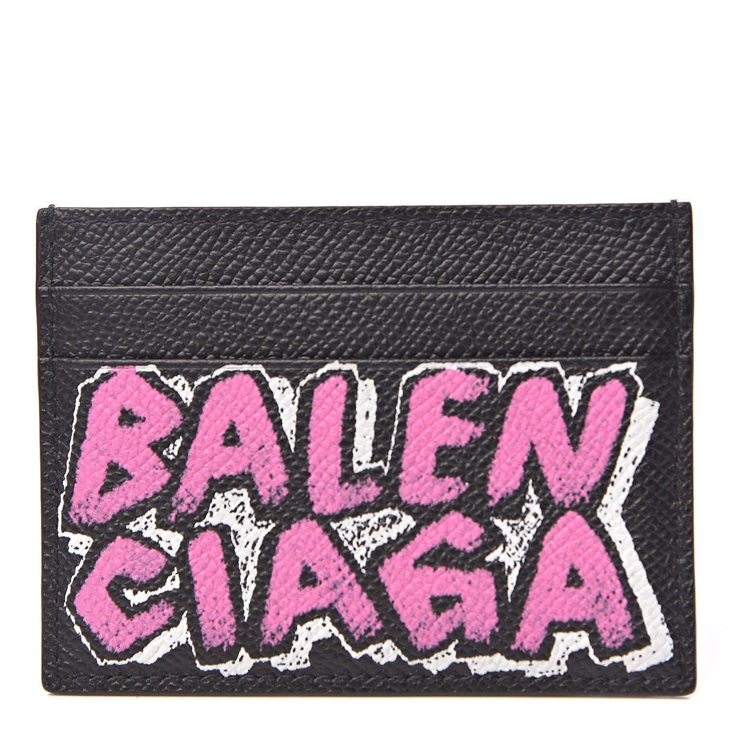 【極美品】BALENCIAGA　グラフィティ　カード&ケース Balenciaga Signature Grained Calfskin Graffiti Ville Multi Card