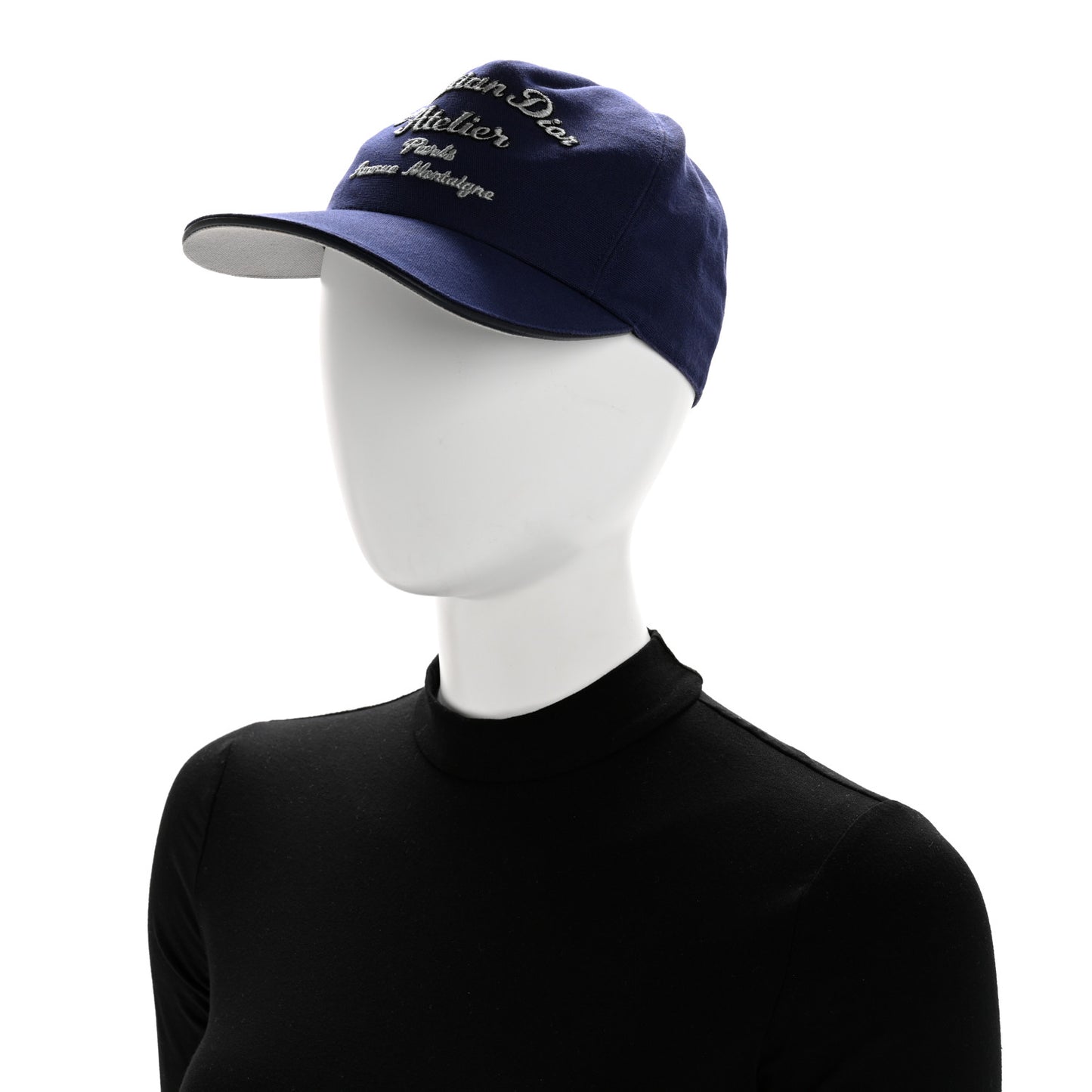 Cotton Embroided Baseball Cap M Blue