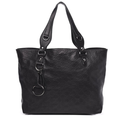 Gucci Guccissima Medium Icon Bit Tote Black 1 of 11