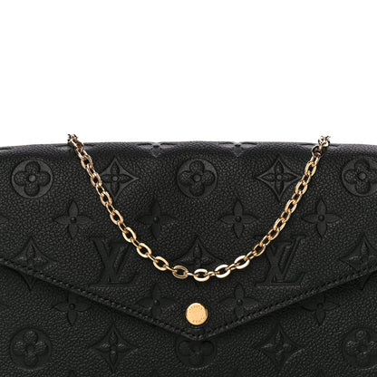 Louis Vuitton Empreinte Pochette Felicie Chain Wallet Black 8 of 11