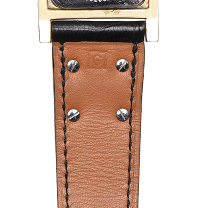 Hermes Stainless Steel Alligator 23mm Medor Quartz Watch Noir 7 of 7