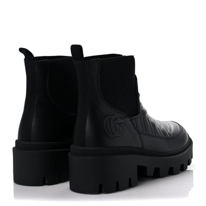 Gucci Calfskin Nappa Matelasse Frances Chelsea Boots 36 Black 4 of 8