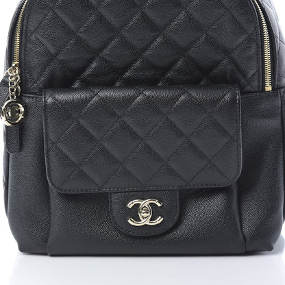 Chanel Caviar Quilted Medium Zip Around Backpack Black 7 of 9