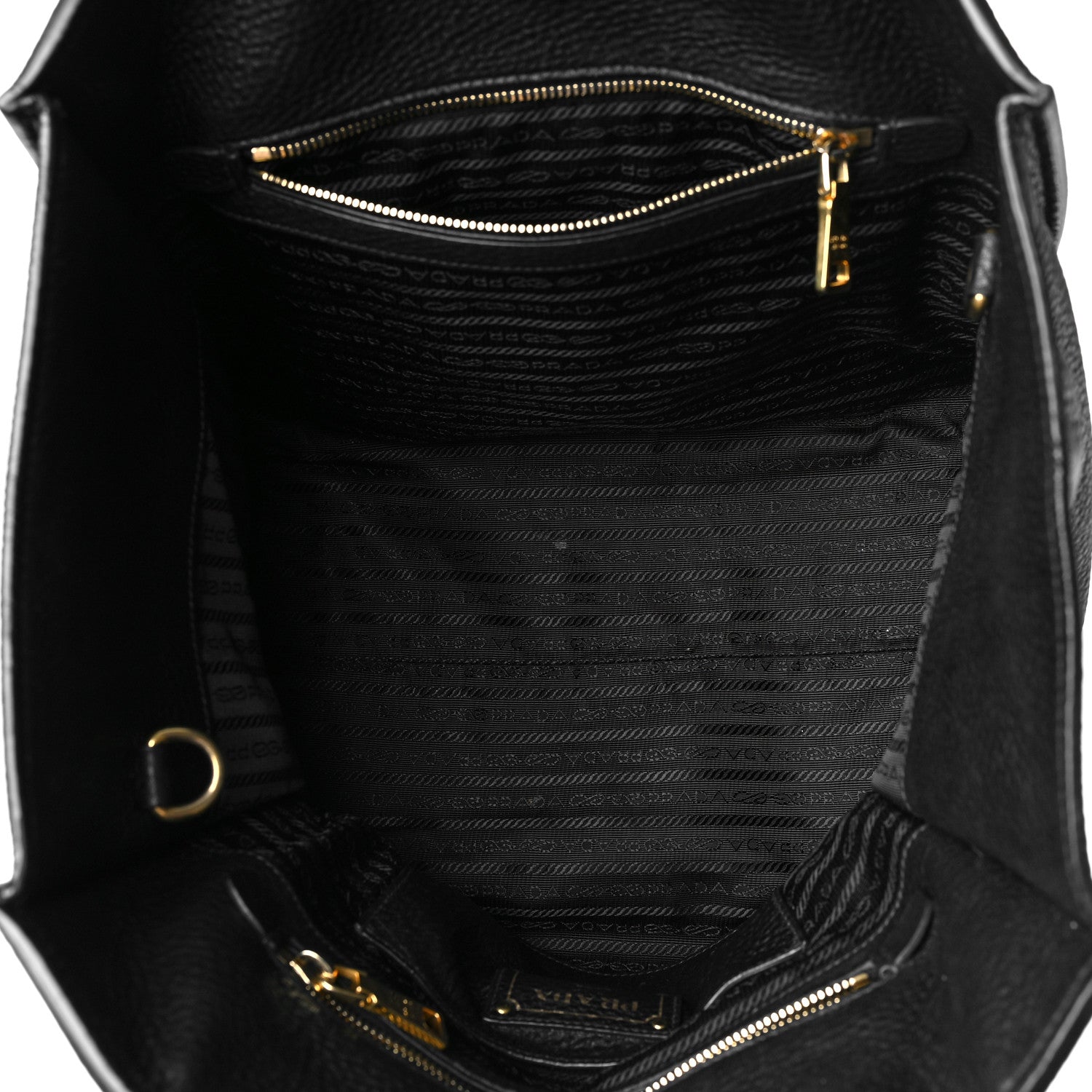 Prada Vitello Phenix Shopping Tote Black 4 of 9