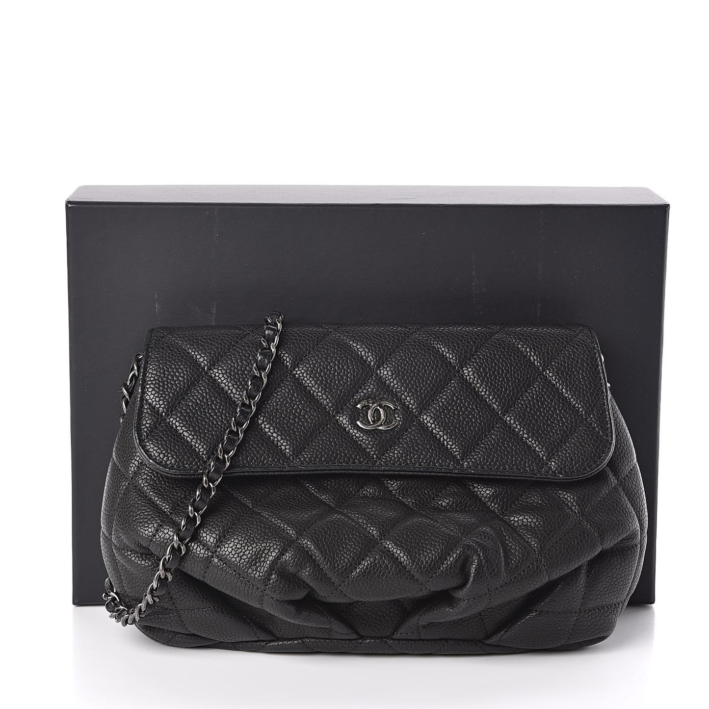 Caviar Quilted Crossbody Bag Black