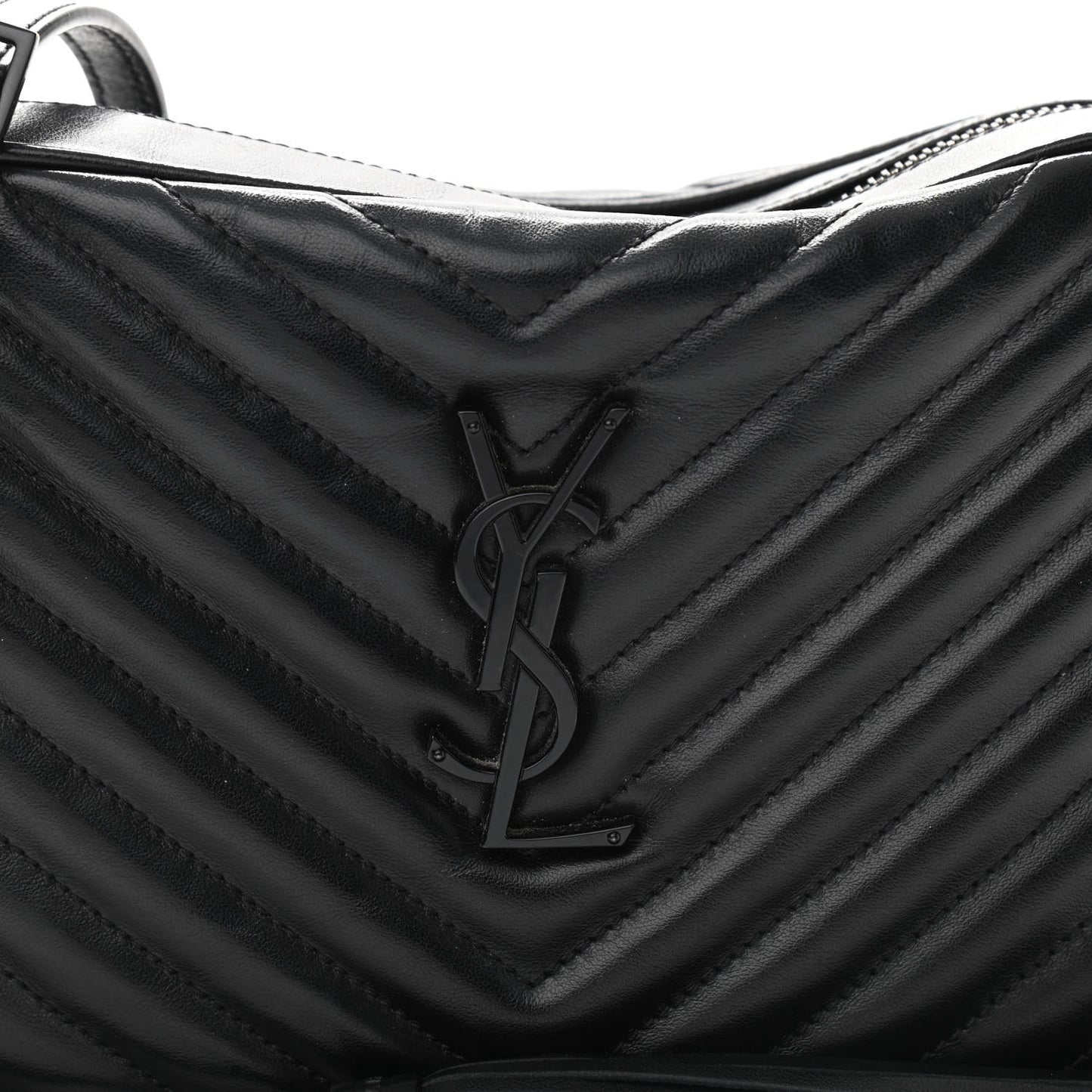 Calfskin Matelasse Monogram Lou Camera Bag Black