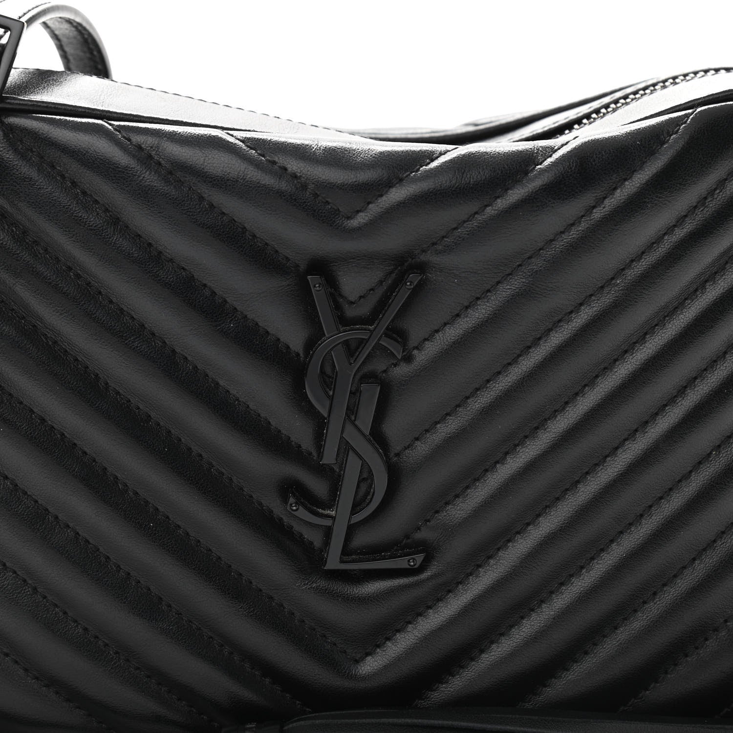 Saint Laurent Calfskin Matelasse Monogram Lou Camera Bag Black 10 of 10