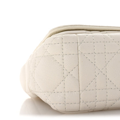 Christian Dior Calfskin Cannage Small Caro Bag Ivory 9 of 10