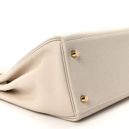 Hermes Togo Kelly Retourne 28 Craie 9 of 12