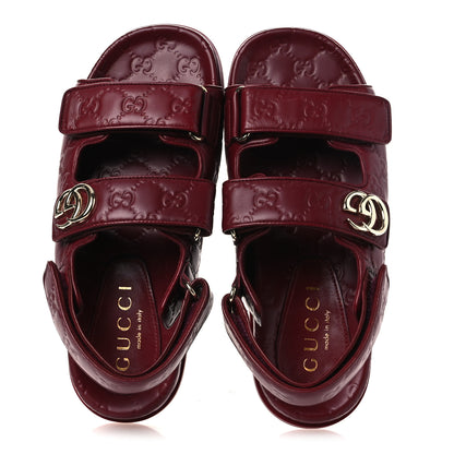 Gucci Guccissima GG Embossed Womens Sandals 40 Rosso Ancora 2 of 12