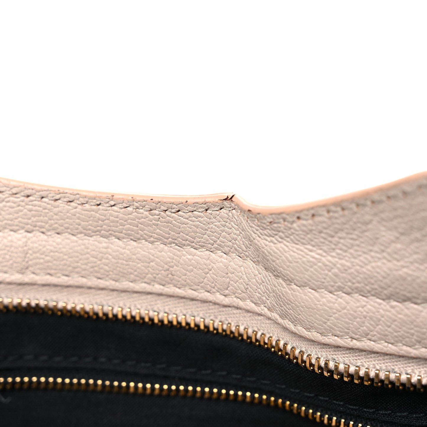 Chevre Gold Hardware Metallic Edge City Beige Praline