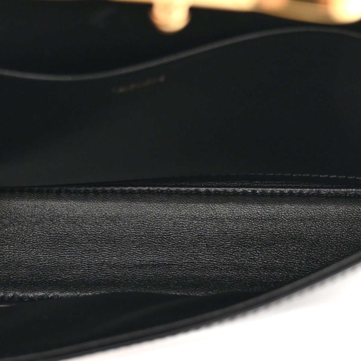 Shiny Calfskin Triomphe Crystals Chain Shoulder Bag Black