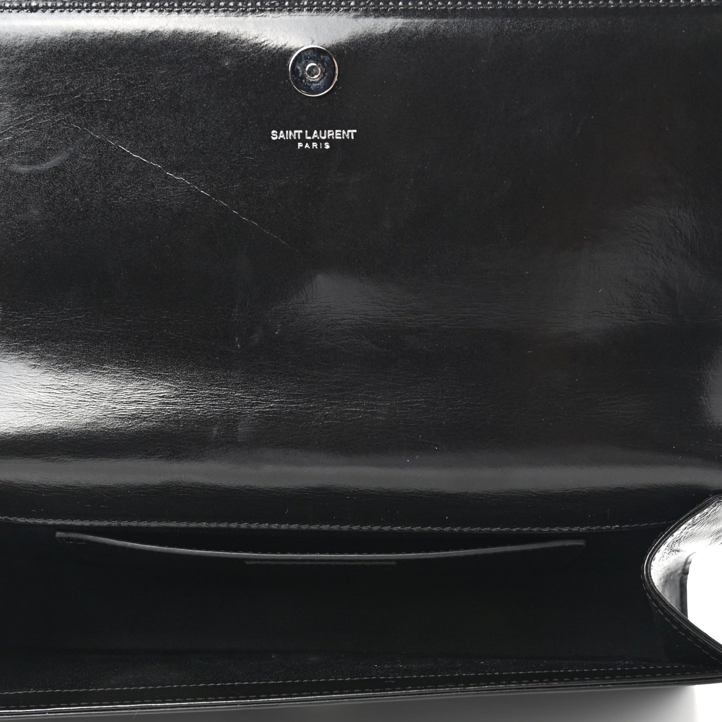 Ribbed Calfskin Opium Monogram Clutch Black