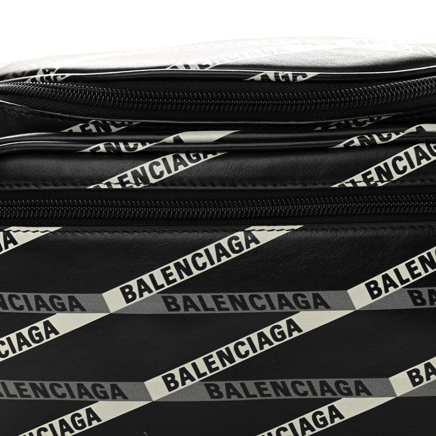 Balenciaga Smooth Calfskin Losange Monogram Explorer Belt Bag Black Grey 8 of 10