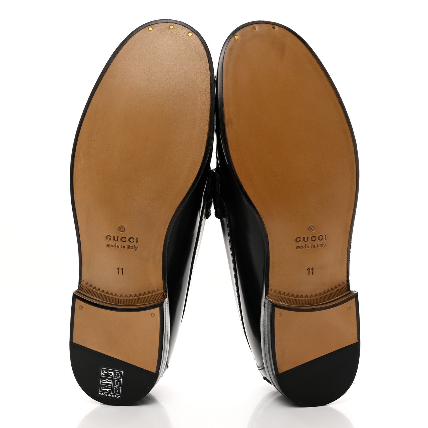 Calfskin Mens Interlocking G Millennial Ribot Loafers 11 Black Off White