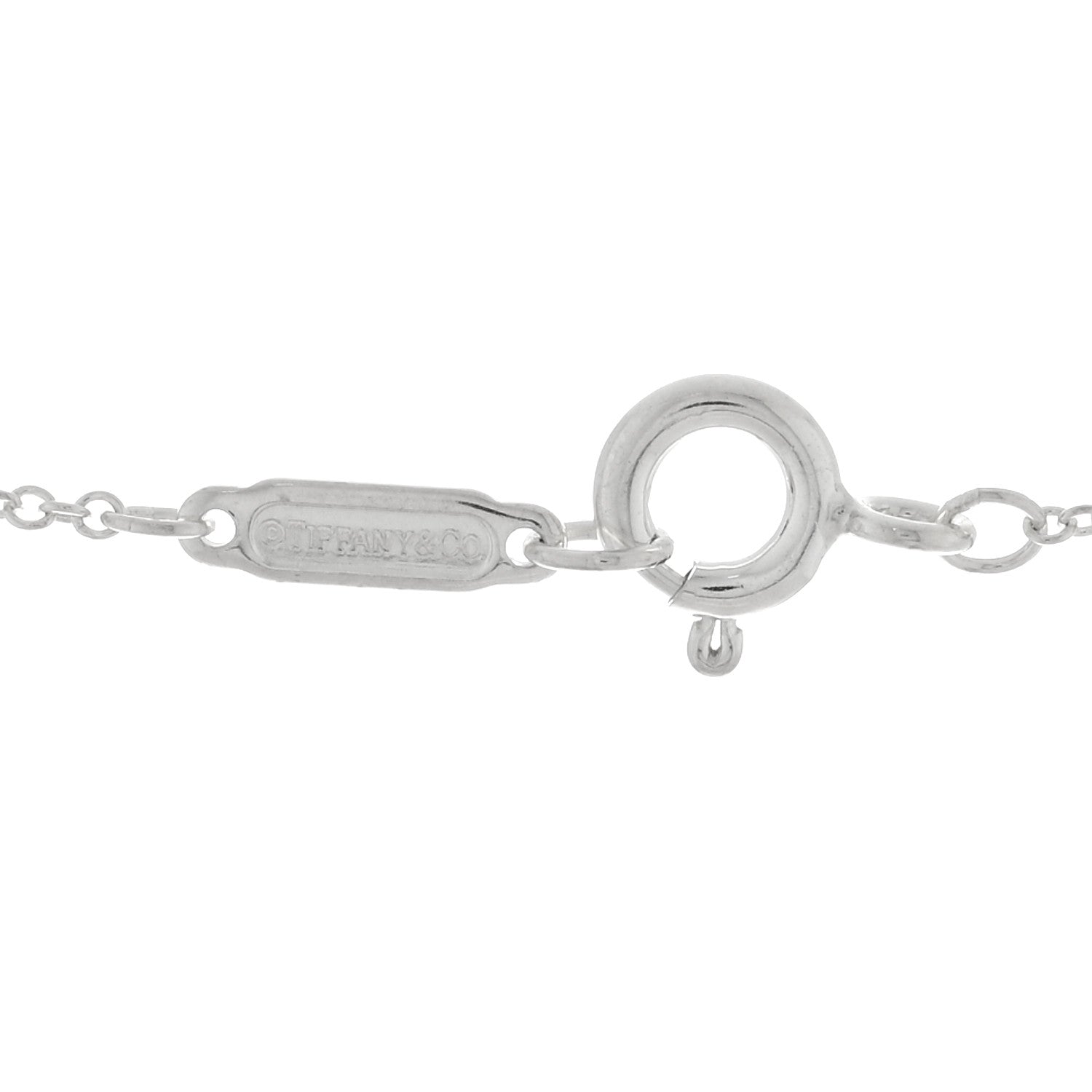 Tiffany Sterling Silver Letter R Disc Pendant Necklace 4 of 5