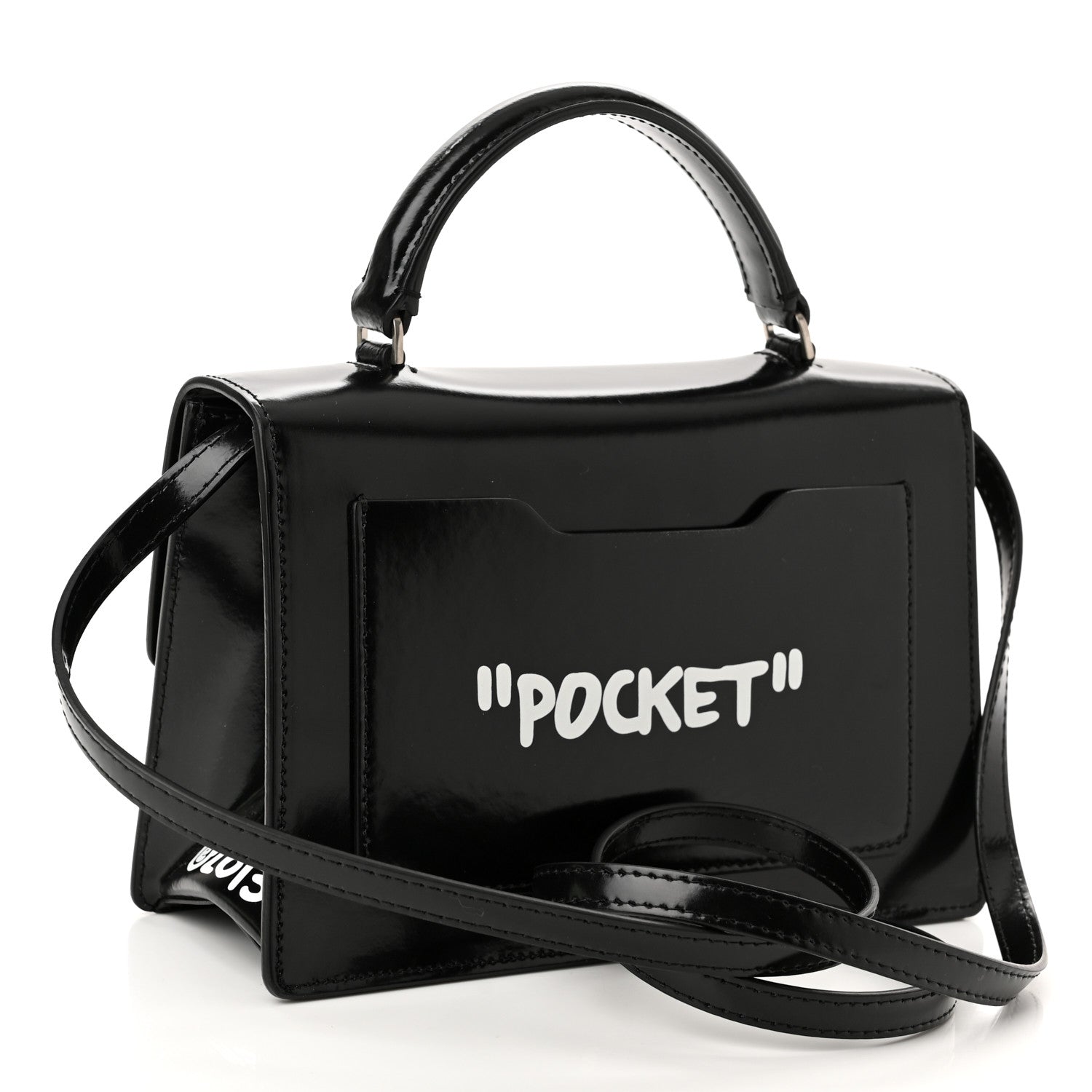 Off-White Calfskin Salary Jitney 1.4 Shoulder Bag Black 3 of 10