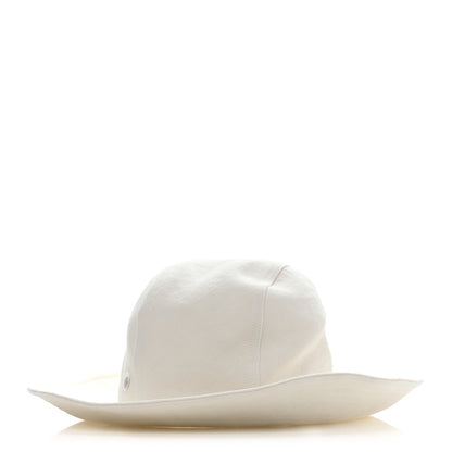 Hermes Linen Colette Hat 57 Warm White 1 of 10