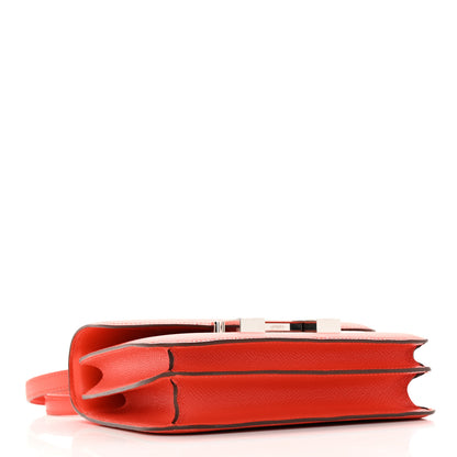 Hermes Epsom Enamel Constance 18 Capucine Sanguine 4 of 15