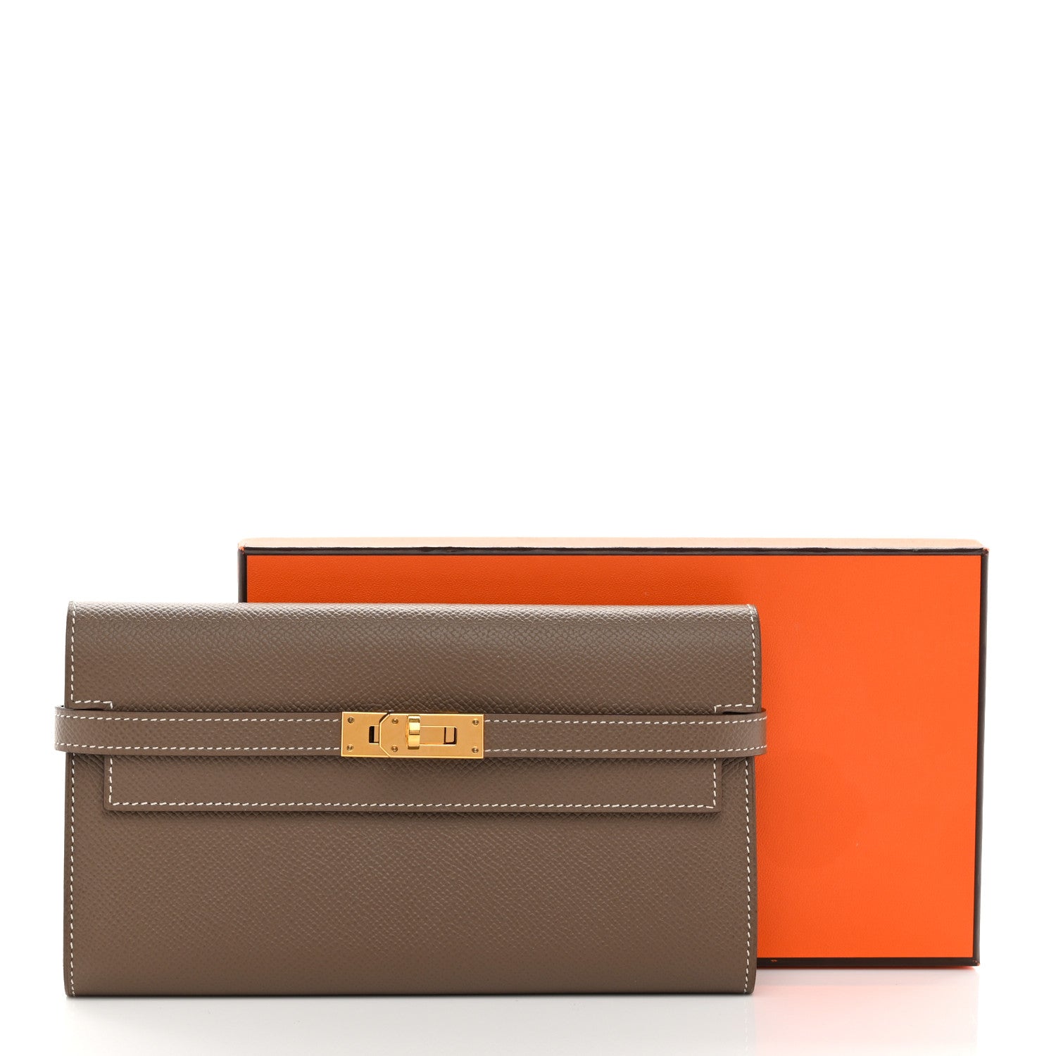 Hermes Epsom Kelly Longue Wallet Etoupe 8 of 8
