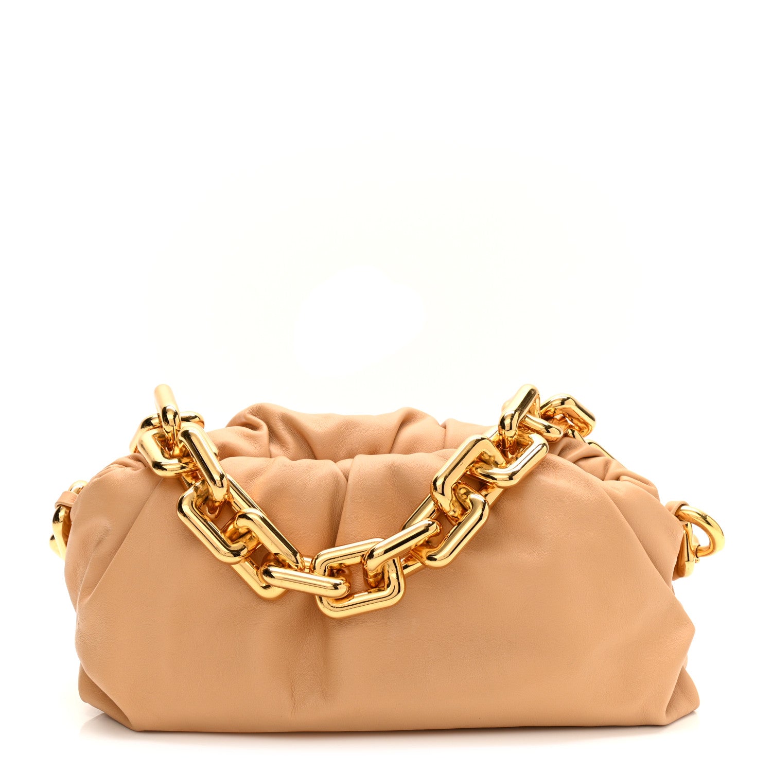 Bottega Veneta Calfskin The Pouch Chain Almond 1 of 12