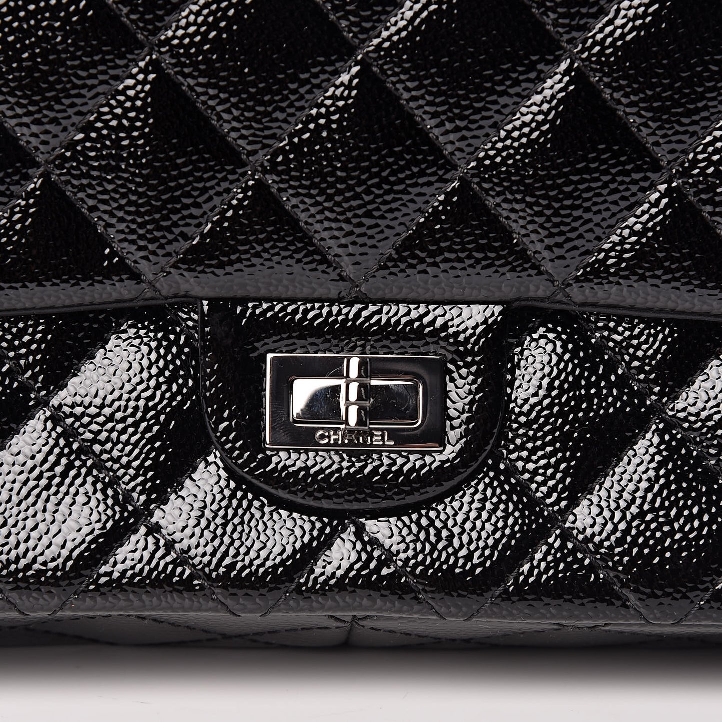 Patent Caviar Quilted 2.55 Reissue 226 Flap Black