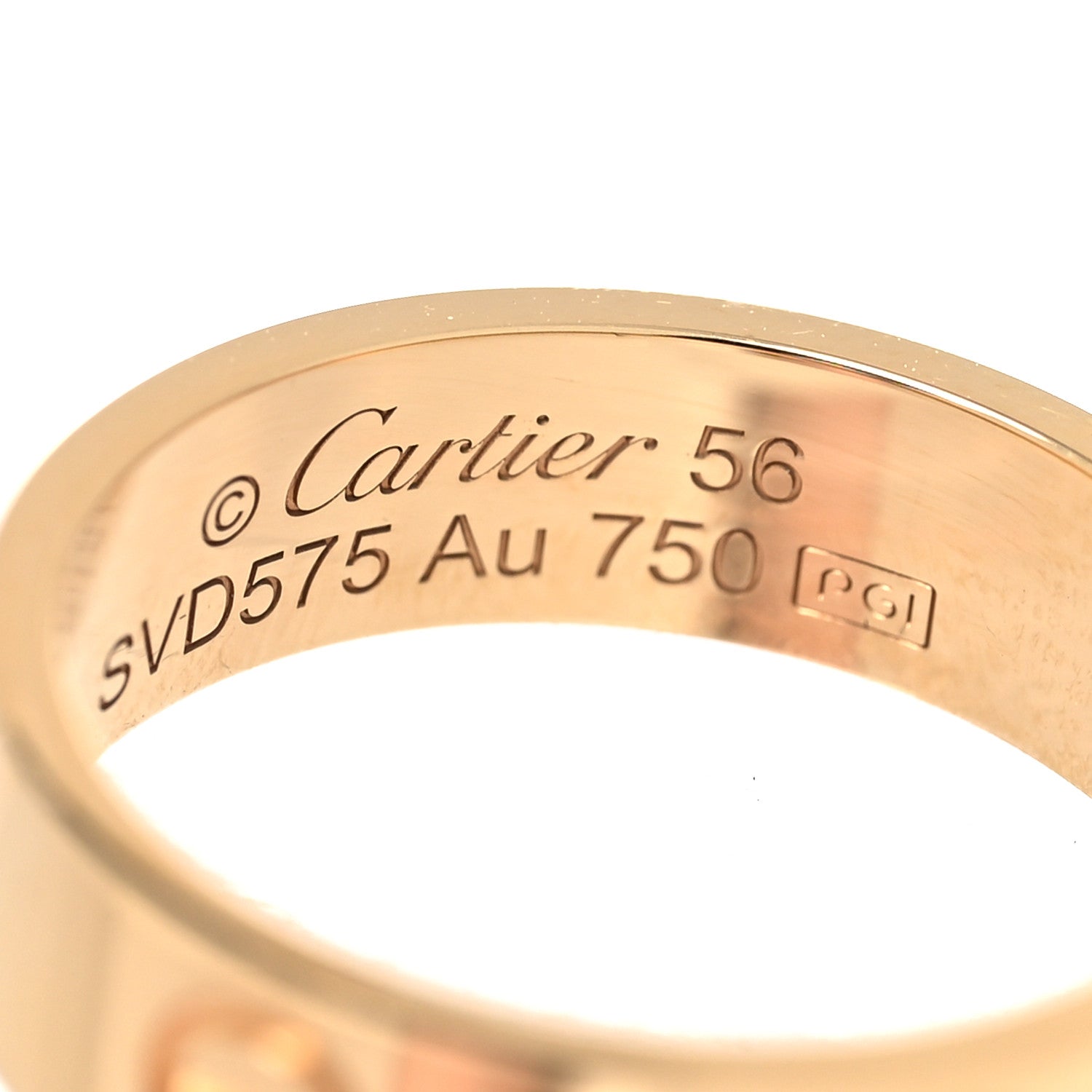 Cartier 18K Yellow Gold 5.5mm LOVE Ring 56 7.5 4 of 5