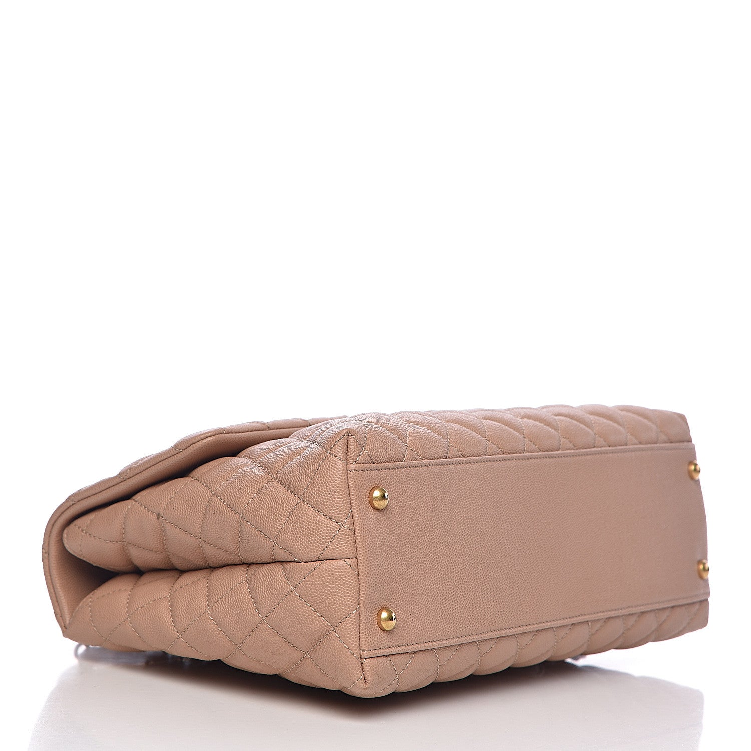 Chanel Caviar Lizard Quilted Medium Coco Handle Flap Light Beige 4 of 13