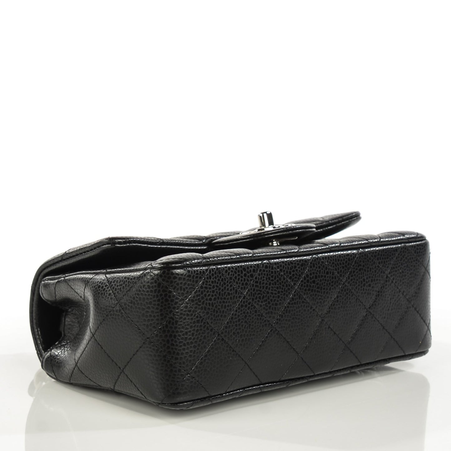 Caviar Quilted Mini Rectangular Flap Black
