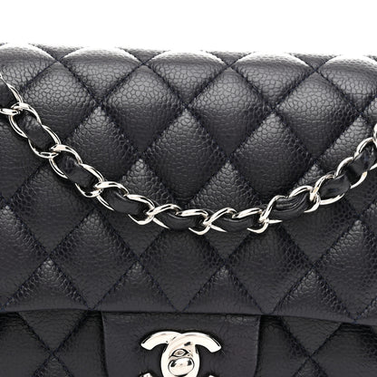Chanel Caviar Quilted Medium Double Flap Navy 8 of 10