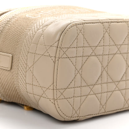 Christian Dior Lambskin Cannage Small Diortravel Vanity Case Light Beige 8 of 11