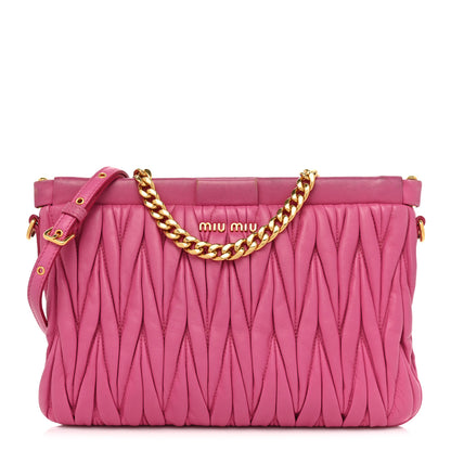 Miu Miu Nappa Matelasse Crossbody Peonia 1 of 11
