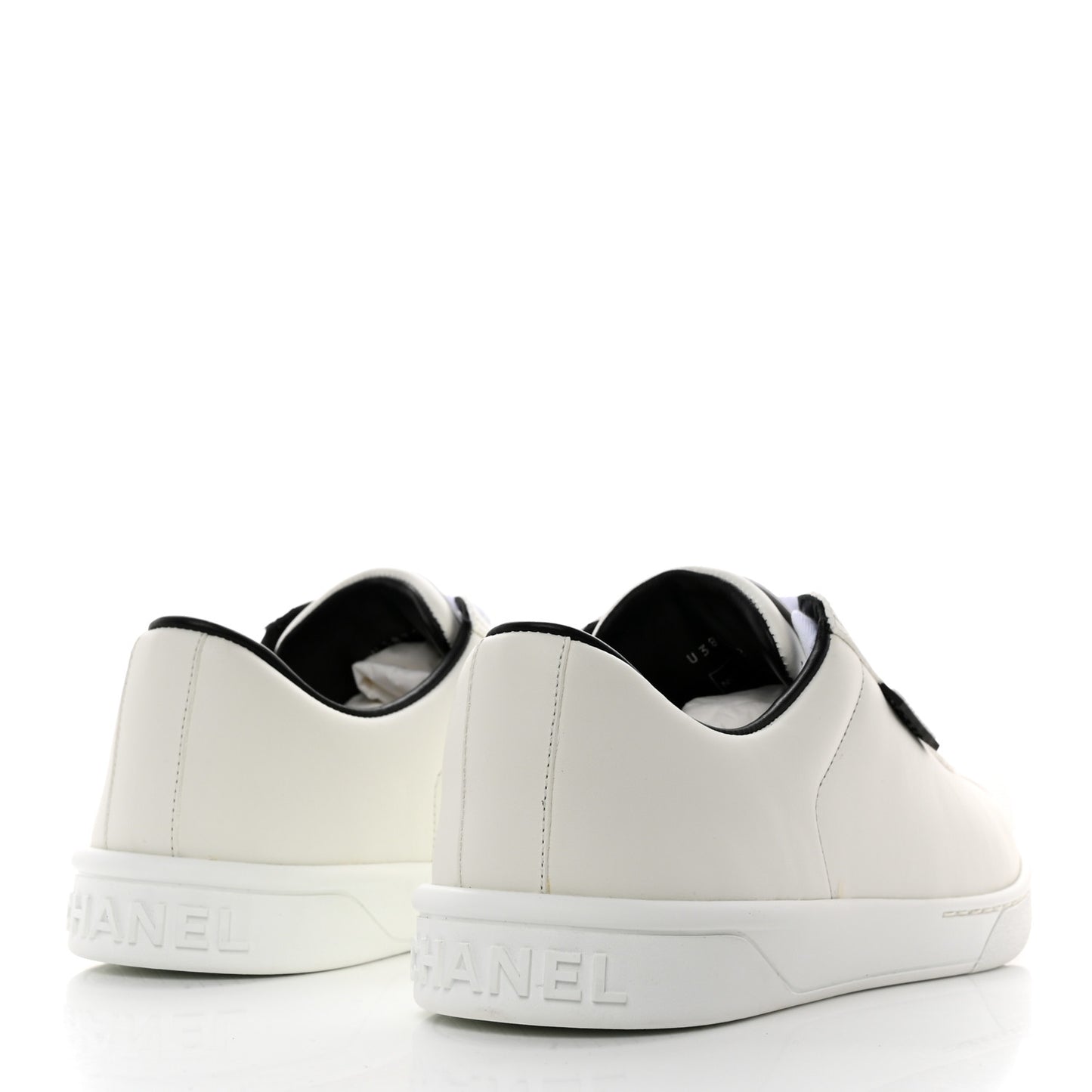 Calfskin Mens CC Sneakers 40 White