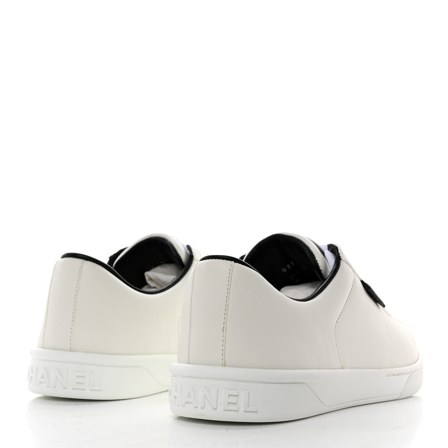 Chanel Calfskin Mens CC Sneakers 40 White 4 of 9