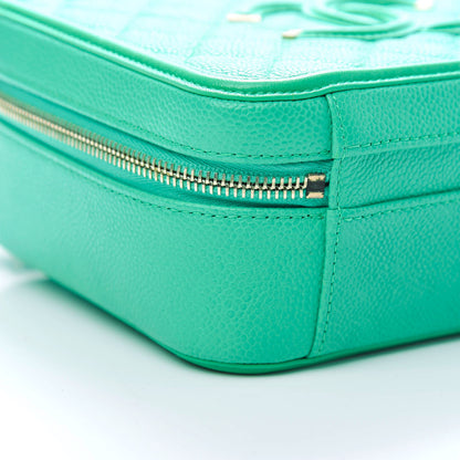 Chanel Caviar Quilted Medium CC Filigree Vanity Case Green 10 of 16
