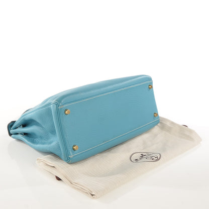 Hermes Taurillon Clemence Kelly Retourne 32 Blue Jean 4 of 20