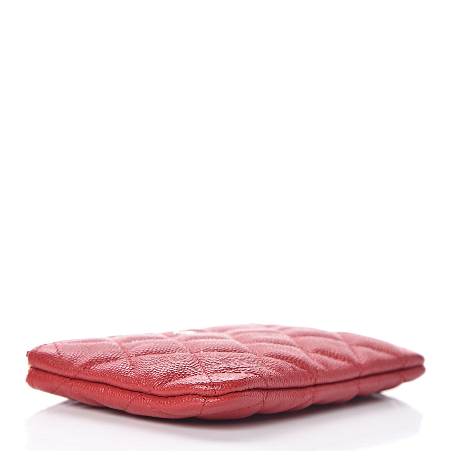 Caviar Quilted Small Cosmetic Case Red