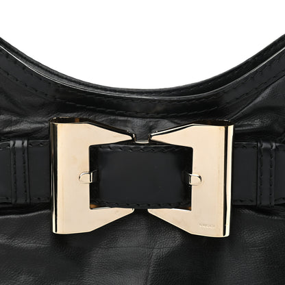 Gucci Calfskin Queen Bow Hobo Black 10 of 11