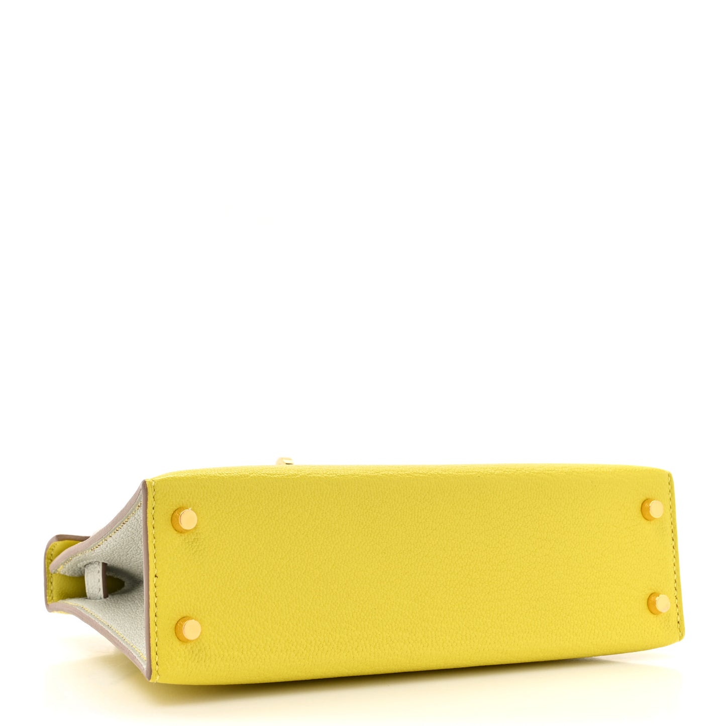 Chevre Mysore Horseshoe Mini Kelly Sellier 20 Lime Gris Perle