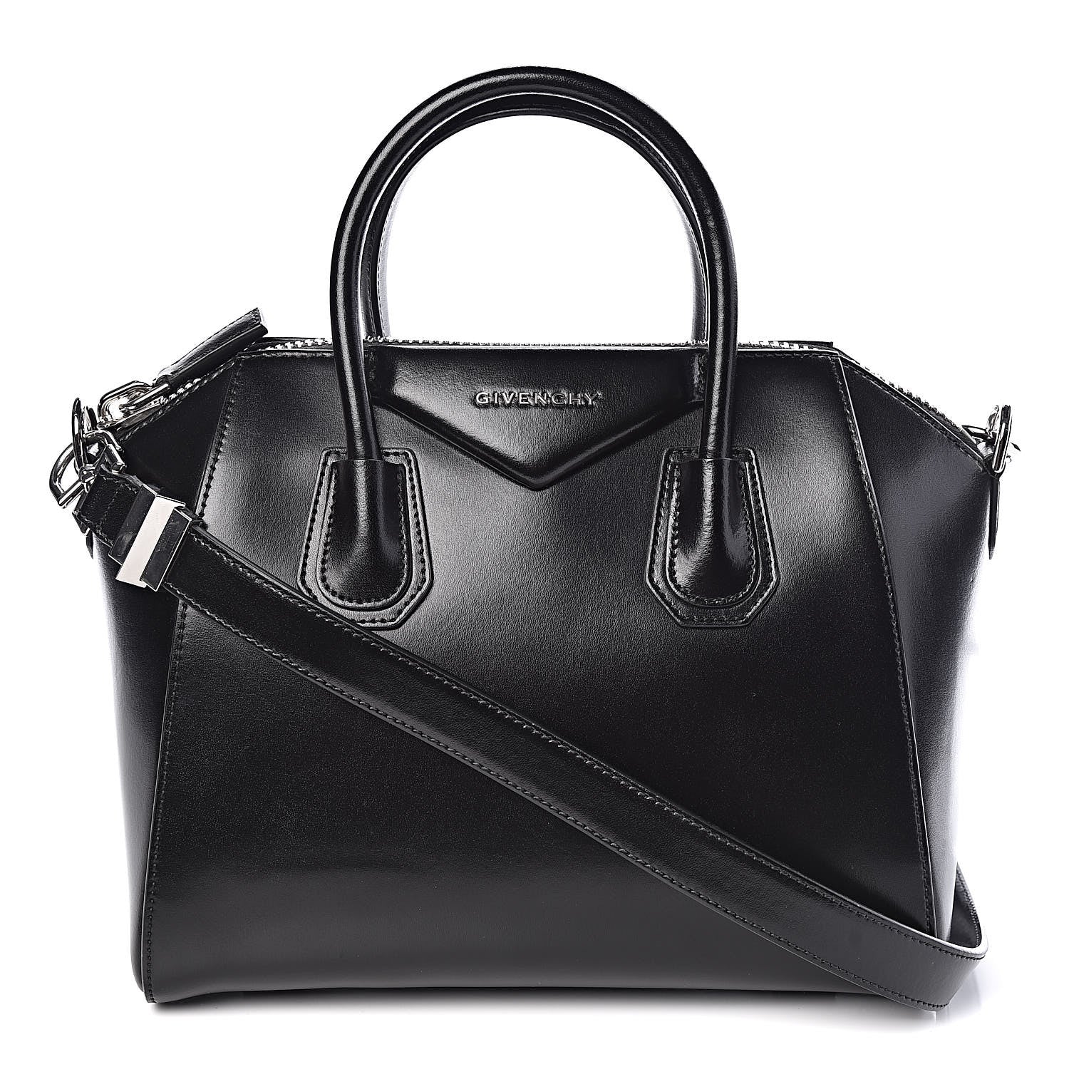 Givenchy Shiny Lord Calfskin Small Antigona Black 1 of 9